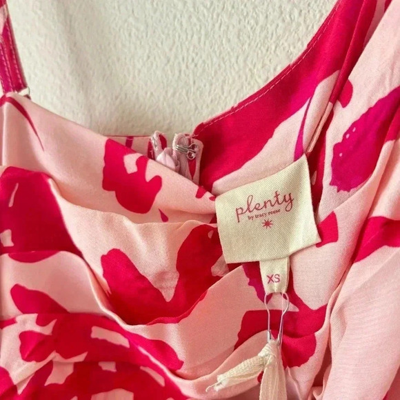 NWT Anthropologie Plenty by Tracy Reese Floral Pink Draped Cutout Jumpsuit XS - Picture 8 of 8